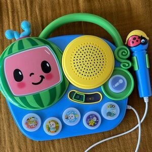 My first song along Cocomelon boombox / Colorful Karaoke Machine with Microphone